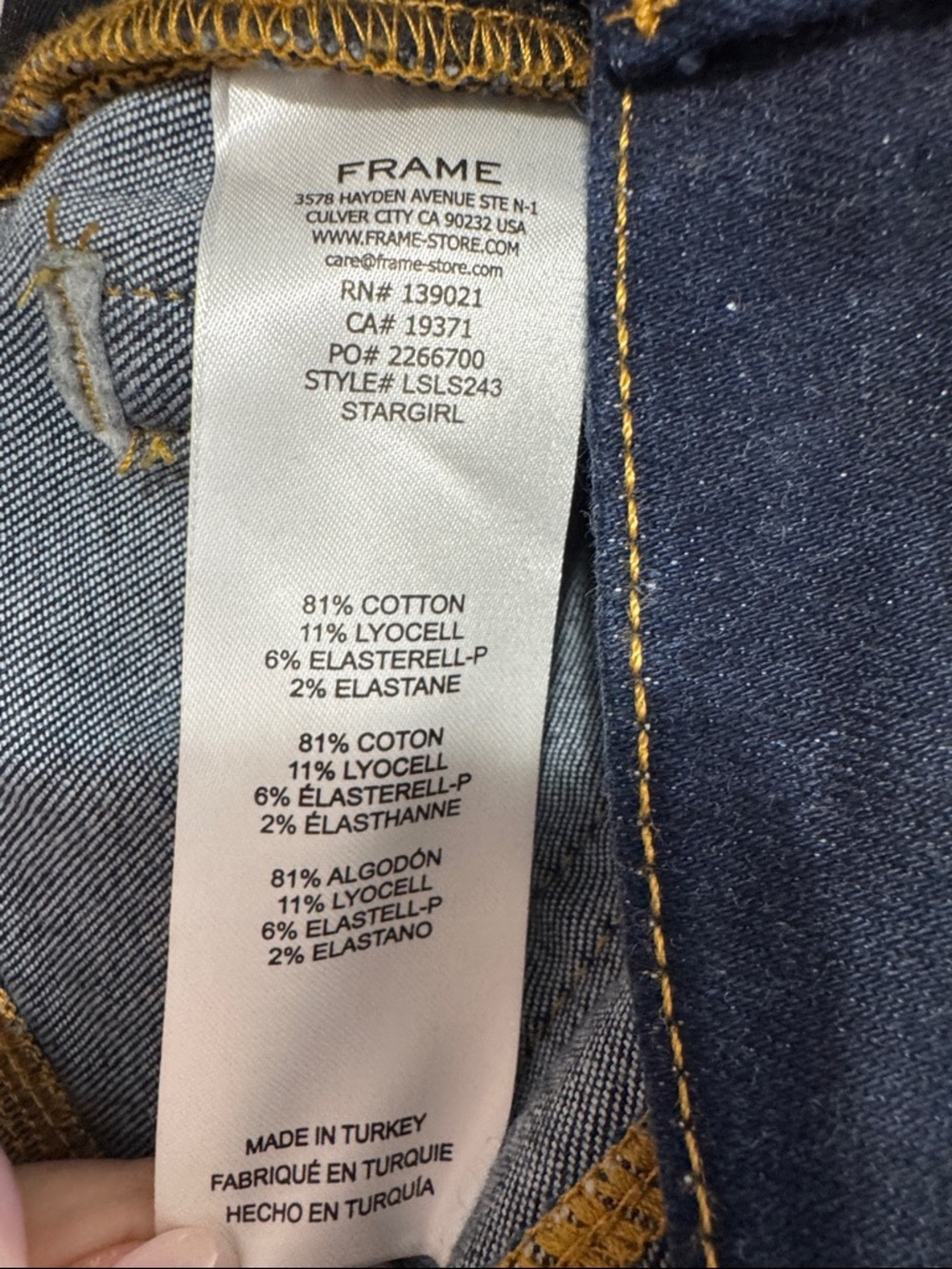 Frame Le Sleek Straight High Rise Straight Leg Jeans $278 - Picture 10 of 10